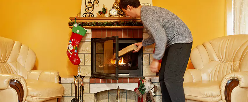 Rusted Metal Fireplace Restoration in Little Rock, Arkansas